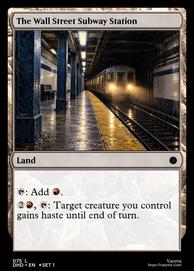 The Wall Street Subway Station