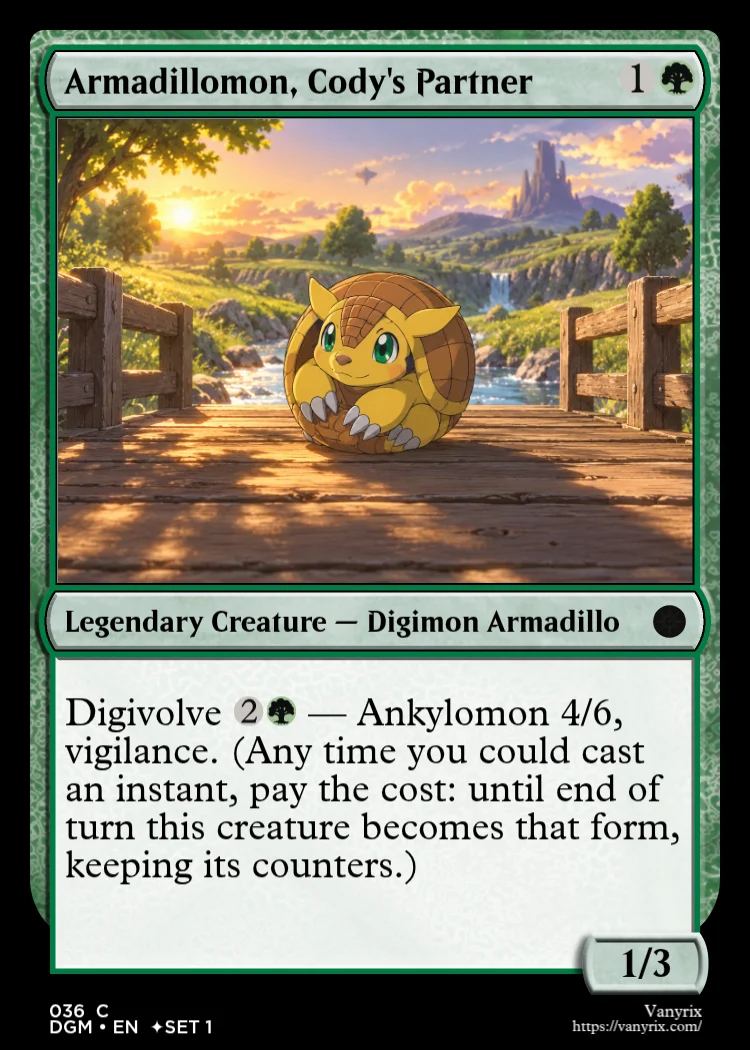 Armadillomon, Cody's Partner