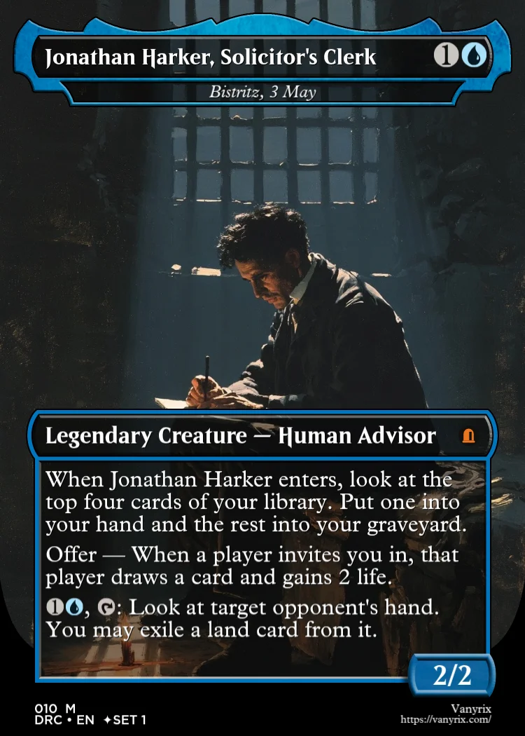 Jonathan Harker, Solicitor's Clerk