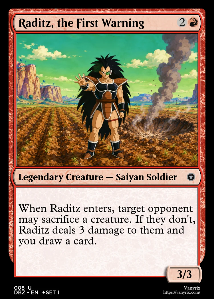 Raditz, the First Warning