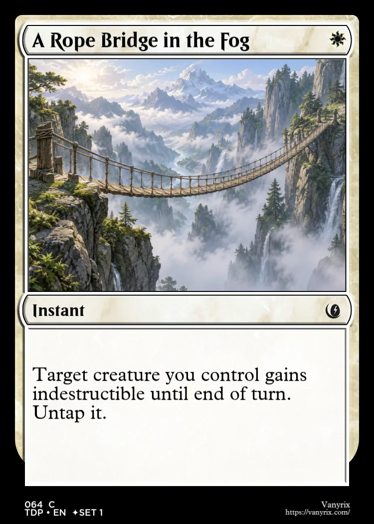 A Rope Bridge in the Fog
