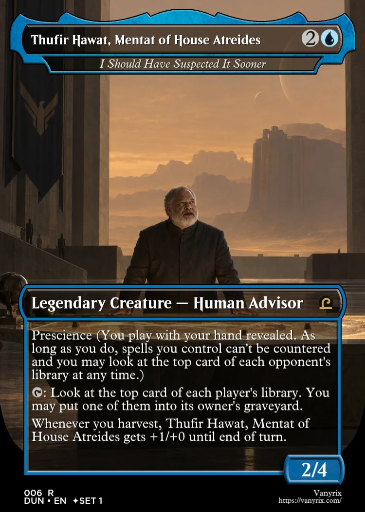 Thufir Hawat, Mentat of House Atreides