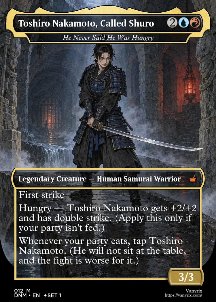 Toshiro Nakamoto, Called Shuro