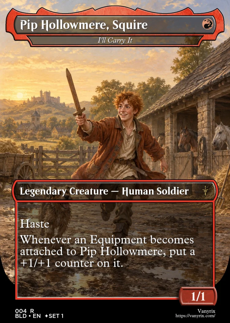 Pip Hollowmere, Squire