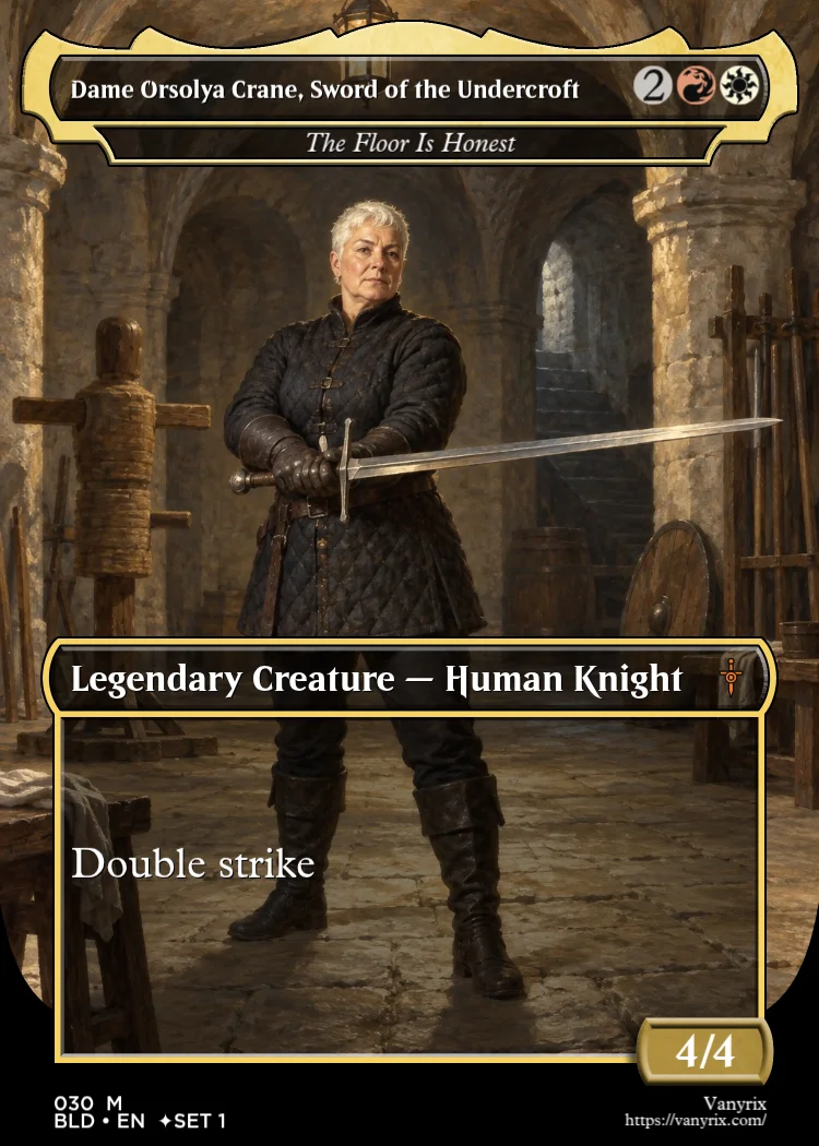 Dame Orsolya Crane, Sword of the Undercroft