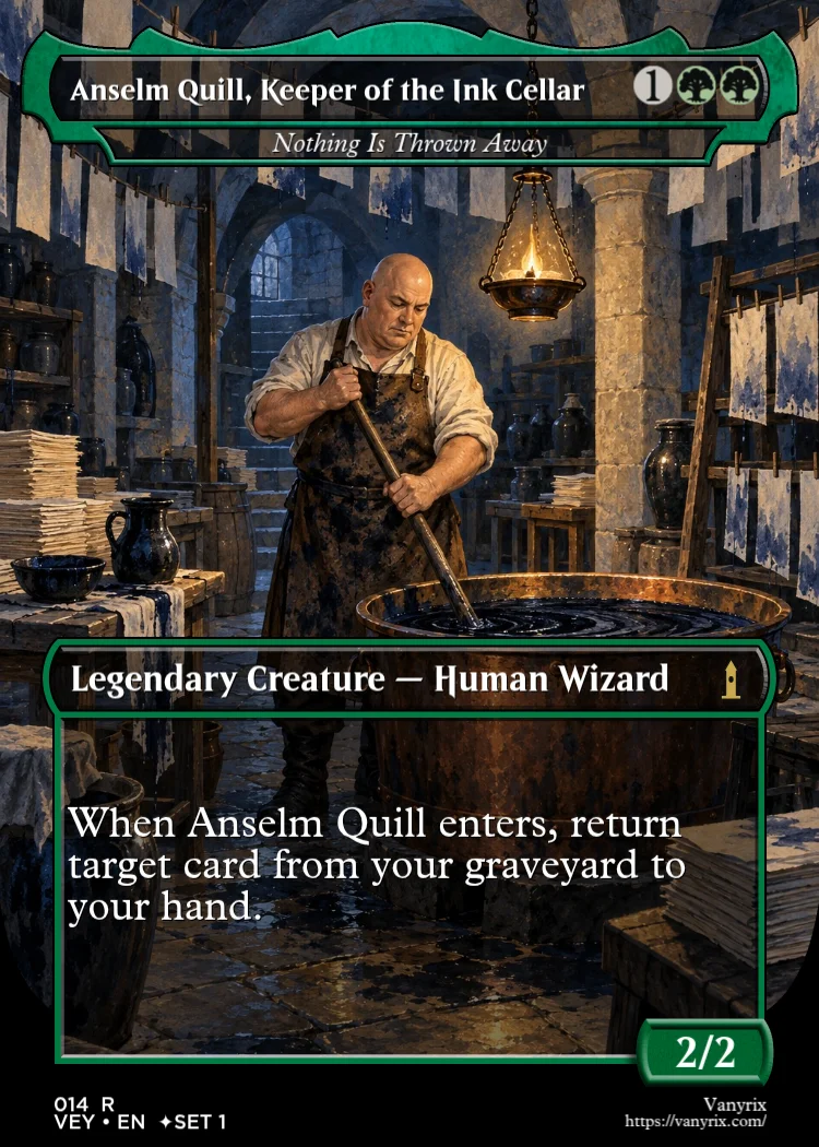 Anselm Quill, Keeper of the Ink Cellar