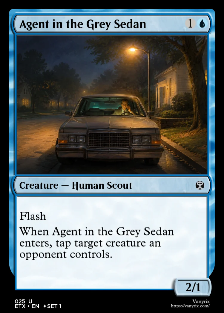Agent in the Grey Sedan