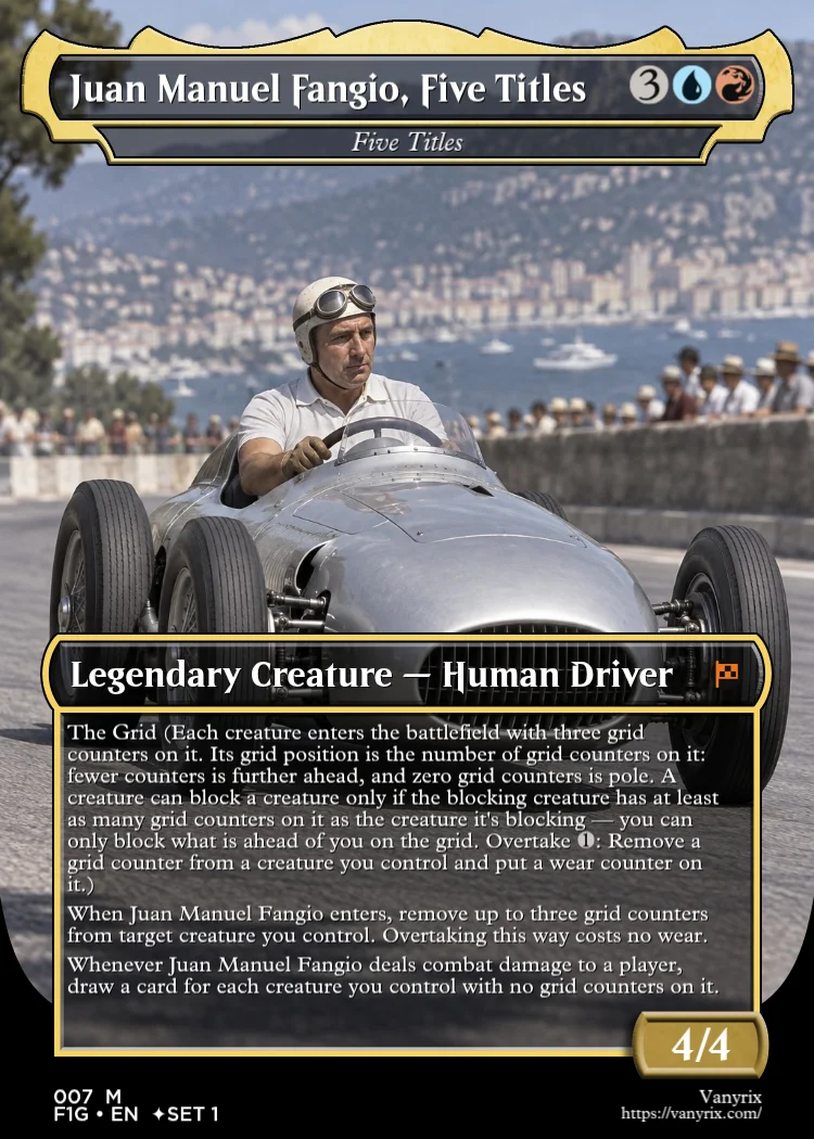 Juan Manuel Fangio, Five Titles