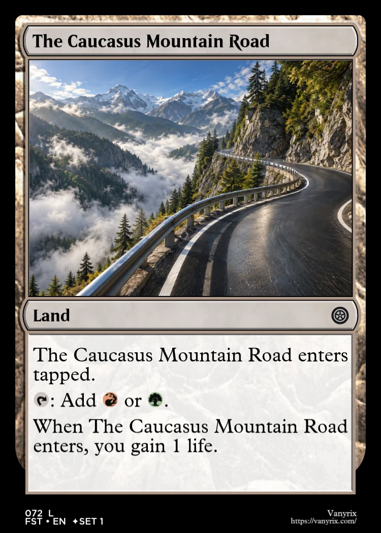 The Caucasus Mountain Road