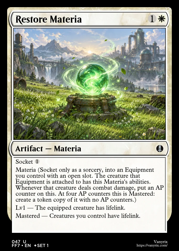 Restore Materia