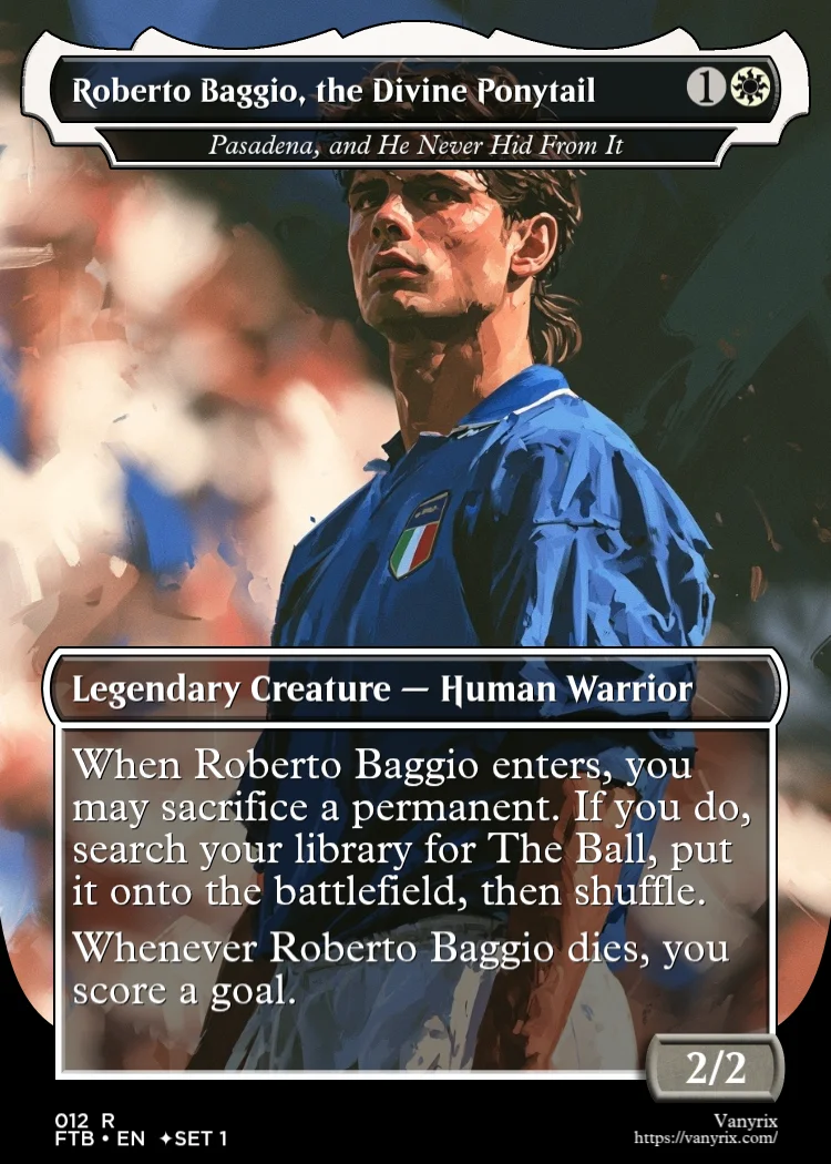 Roberto Baggio, the Divine Ponytail