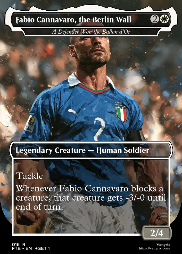 Fabio Cannavaro, the Berlin Wall