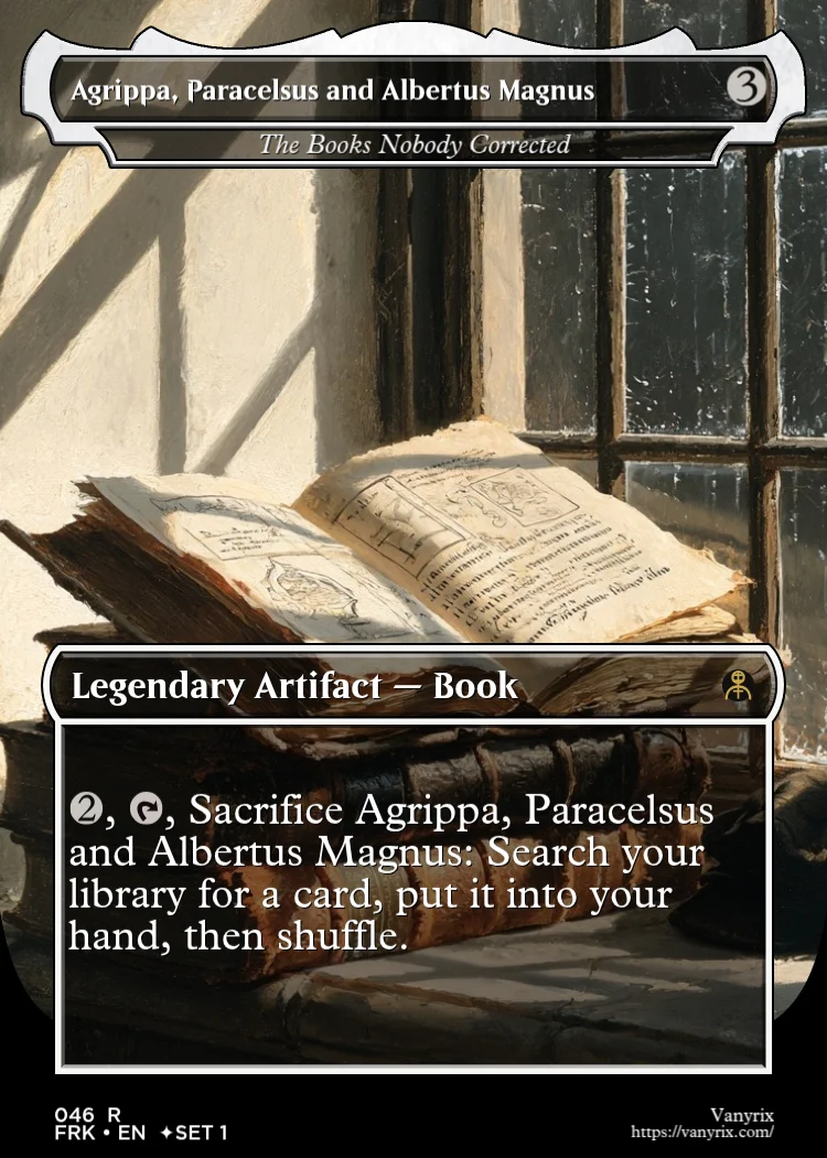 Agrippa, Paracelsus and Albertus Magnus