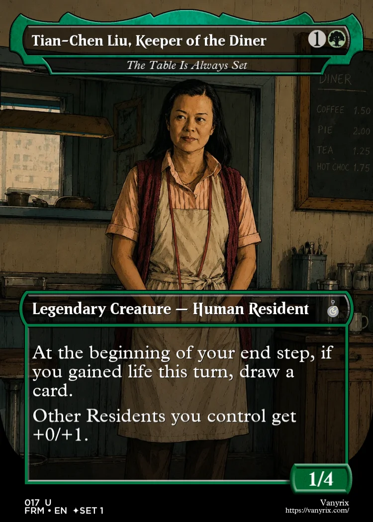 Tian-Chen Liu, Keeper of the Diner
