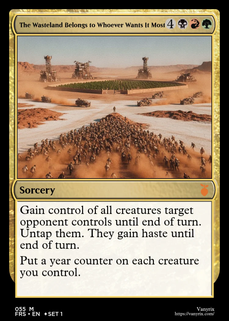 The Wasteland Belongs to Whoever Wants It Most