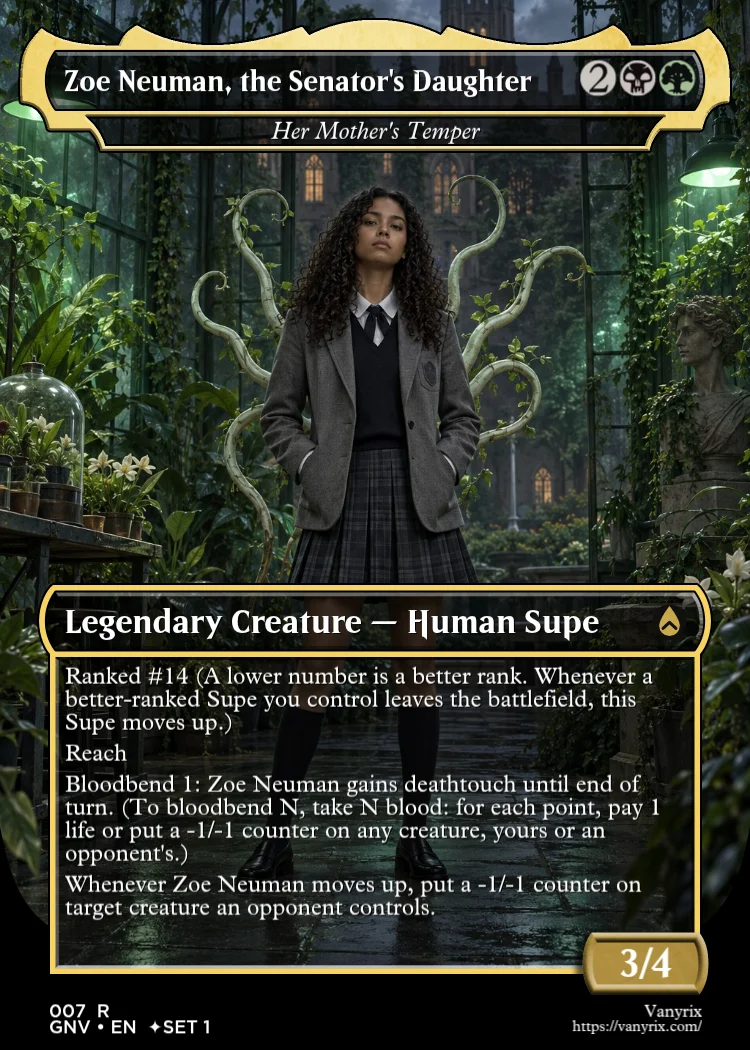 Zoe Neuman, the Senator's Daughter