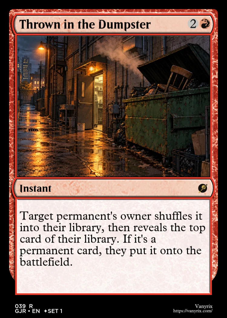 Thrown in the Dumpster
