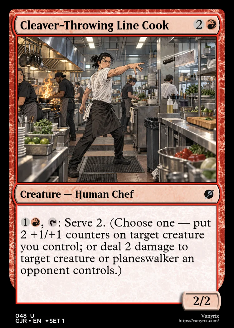 Cleaver-Throwing Line Cook