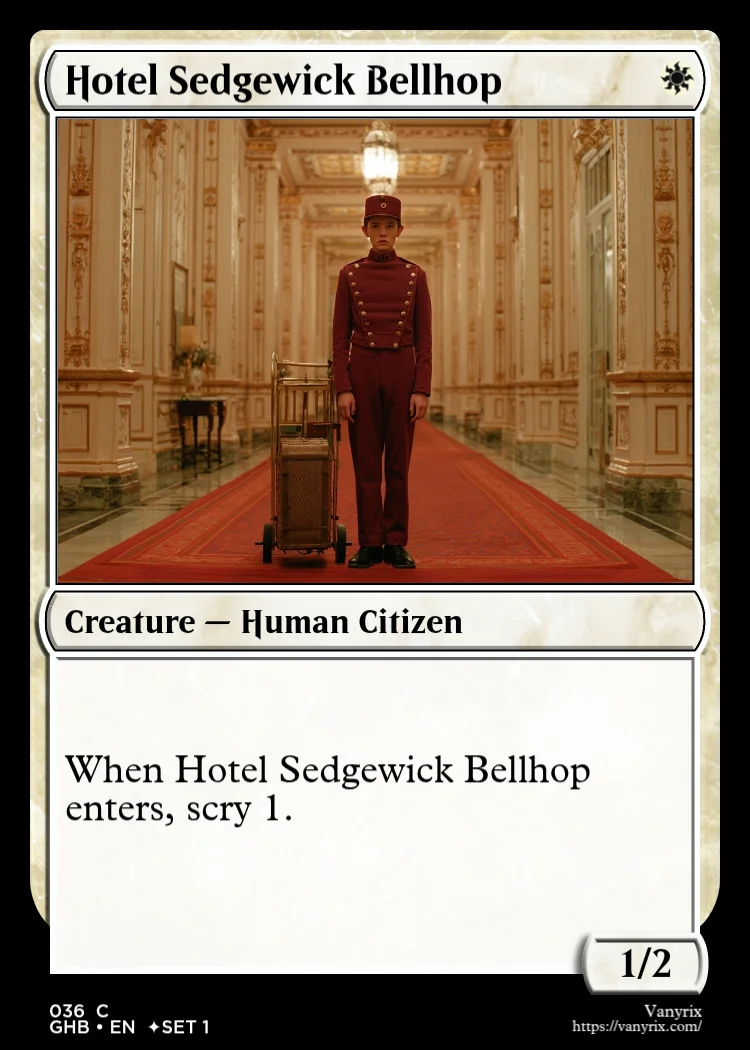 Hotel Sedgewick Bellhop