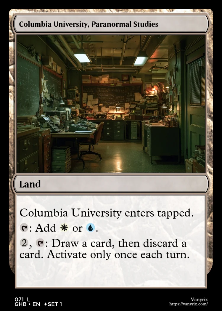 Columbia University, Paranormal Studies