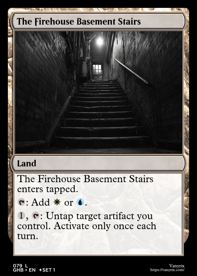 The Firehouse Basement Stairs