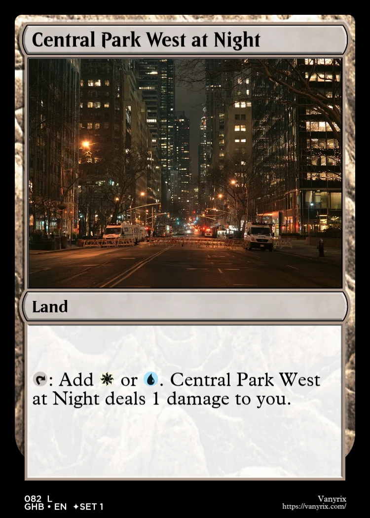 Central Park West at Night