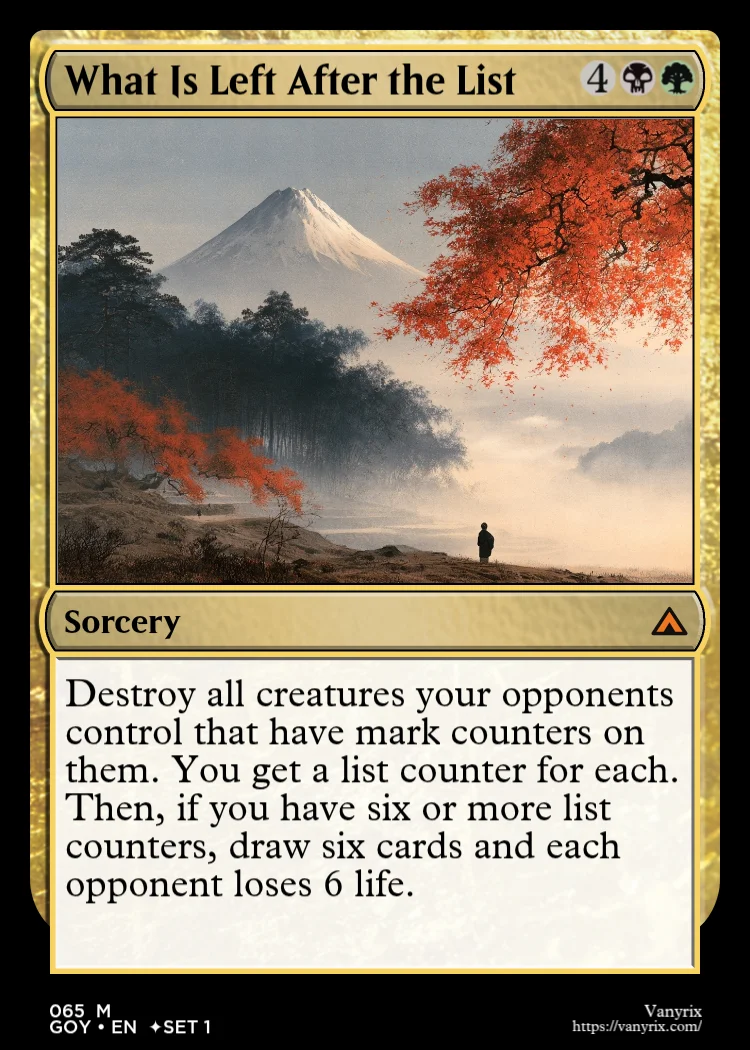 What Is Left After the List