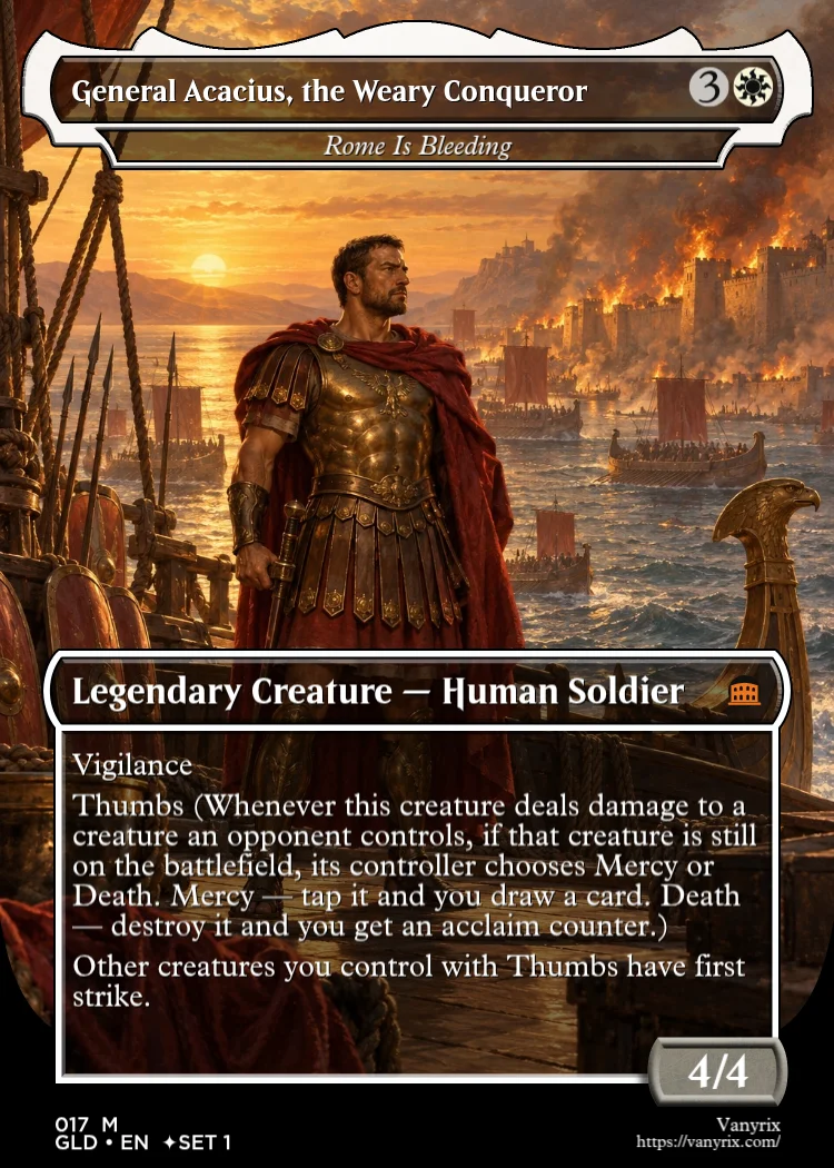 General Acacius, the Weary Conqueror
