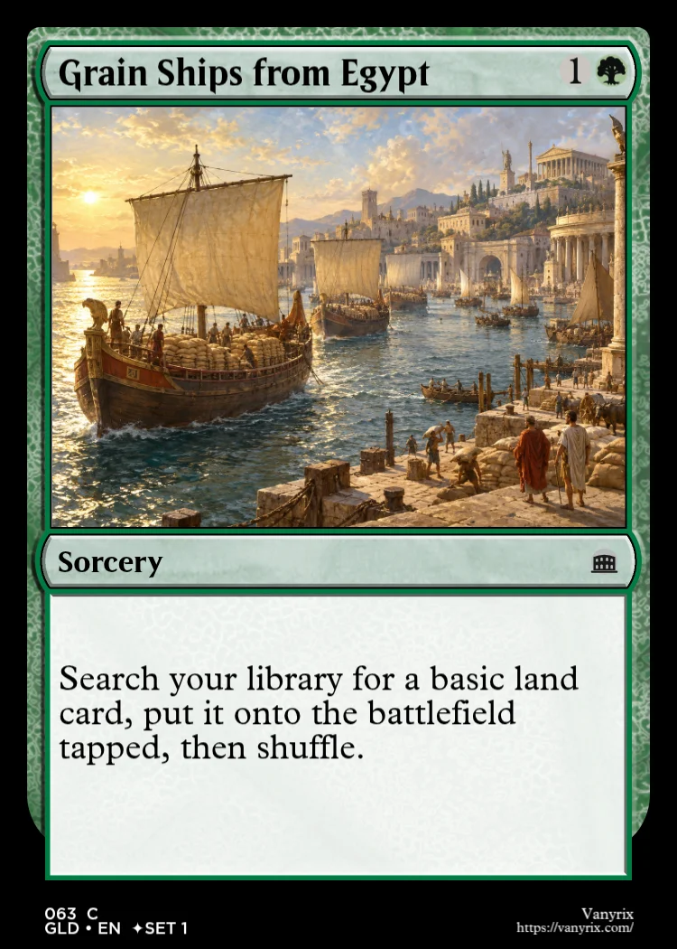 Grain Ships from Egypt