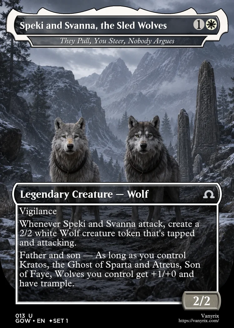 Speki and Svanna, the Sled Wolves