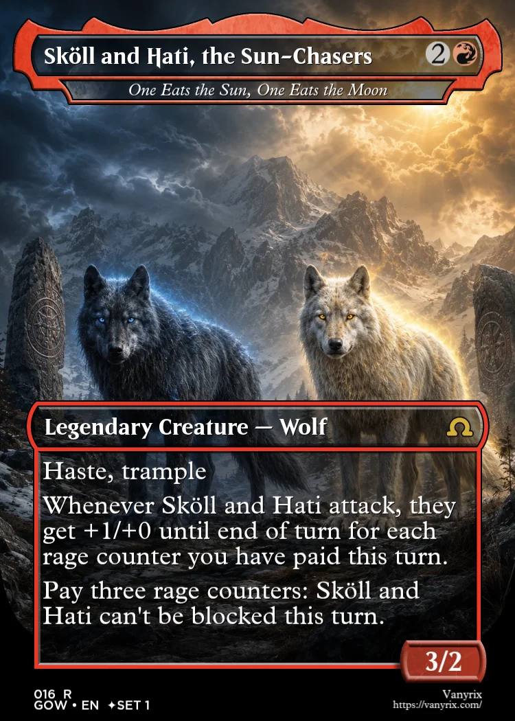 Sköll and Hati, the Sun-Chasers