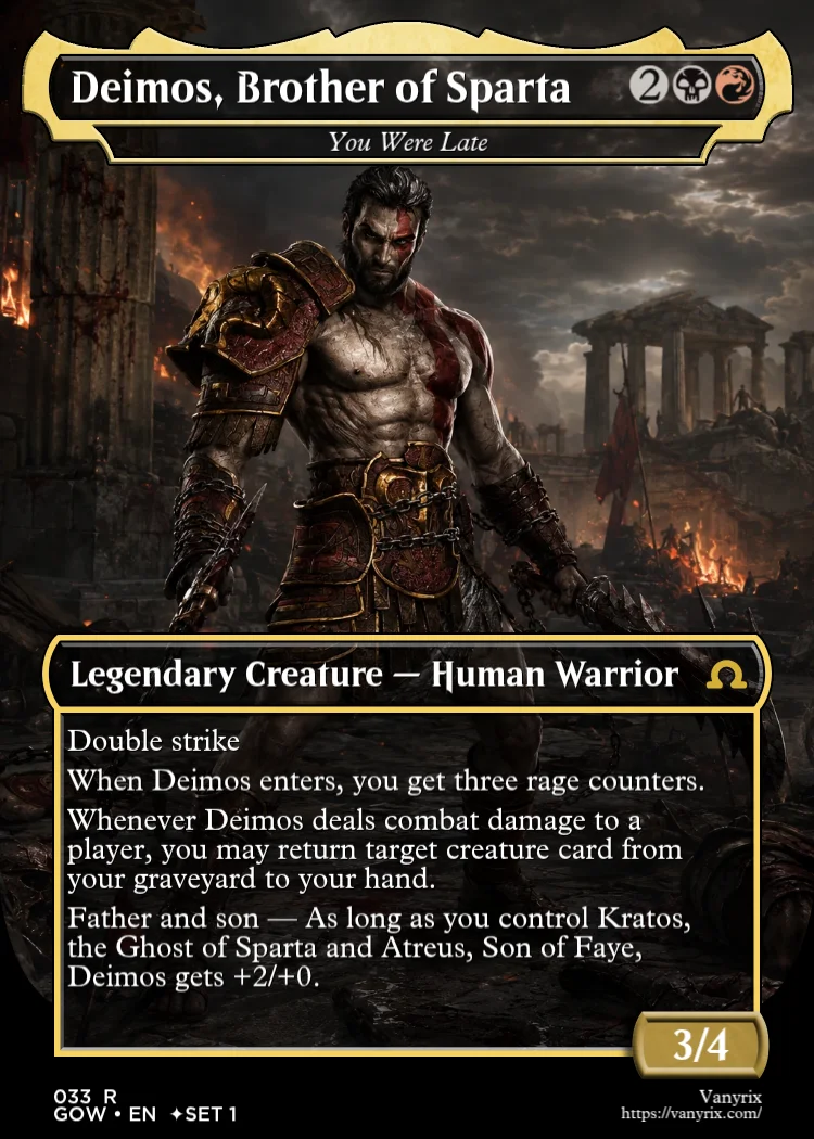 Deimos, Brother of Sparta