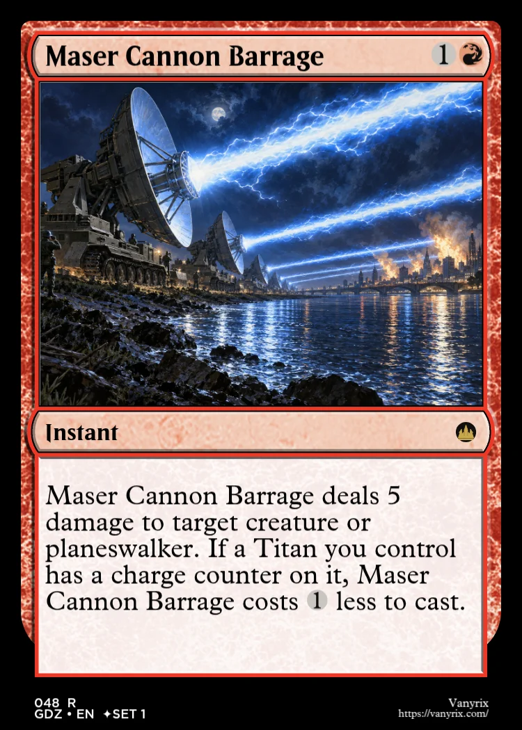 Maser Cannon Barrage