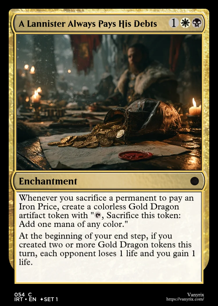A Lannister Always Pays His Debts