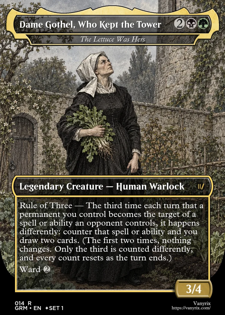 Dame Gothel, Who Kept the Tower