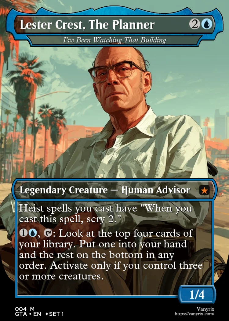 Lester Crest, The Planner