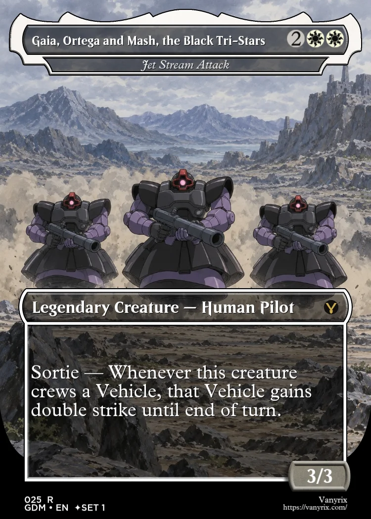 Gaia, Ortega and Mash, the Black Tri-Stars