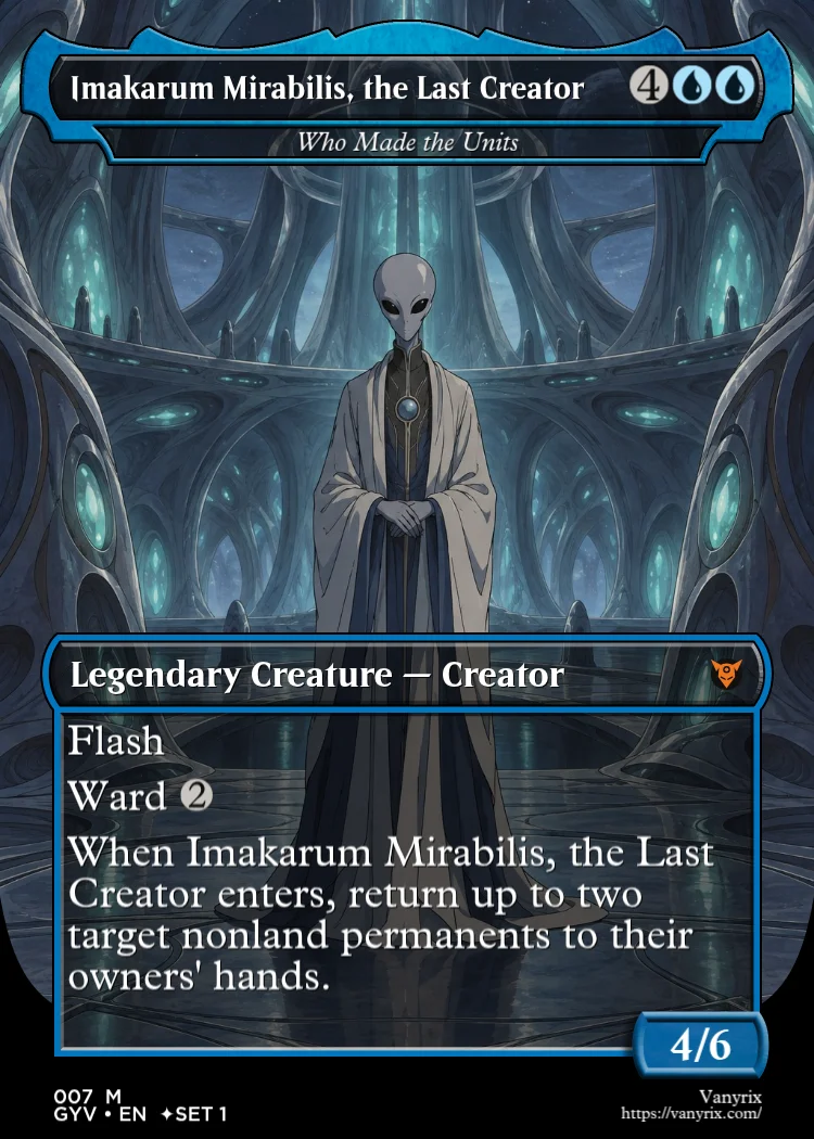 Imakarum Mirabilis, the Last Creator