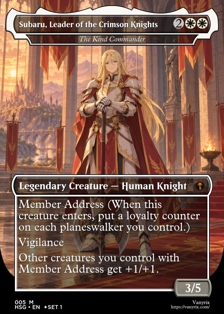 Subaru, Leader of the Crimson Knights