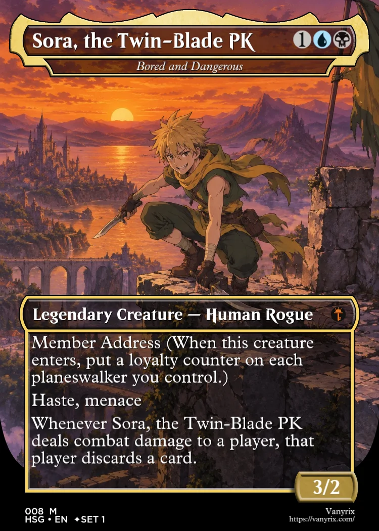 Sora, the Twin-Blade PK