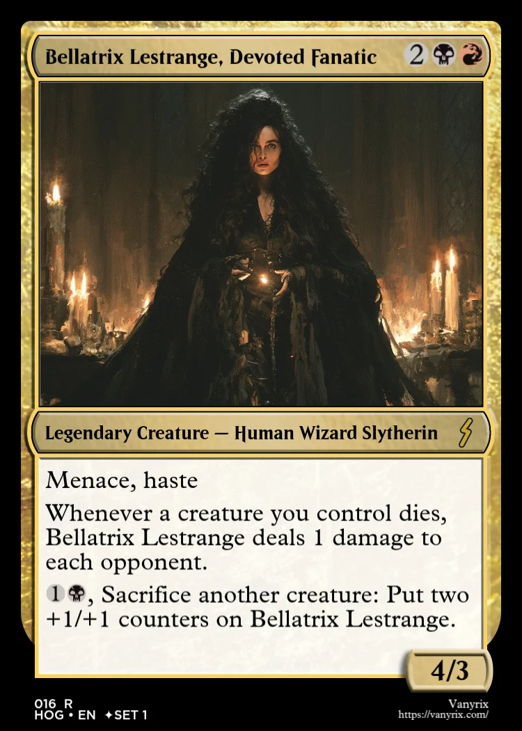 Bellatrix Lestrange, Devoted Fanatic