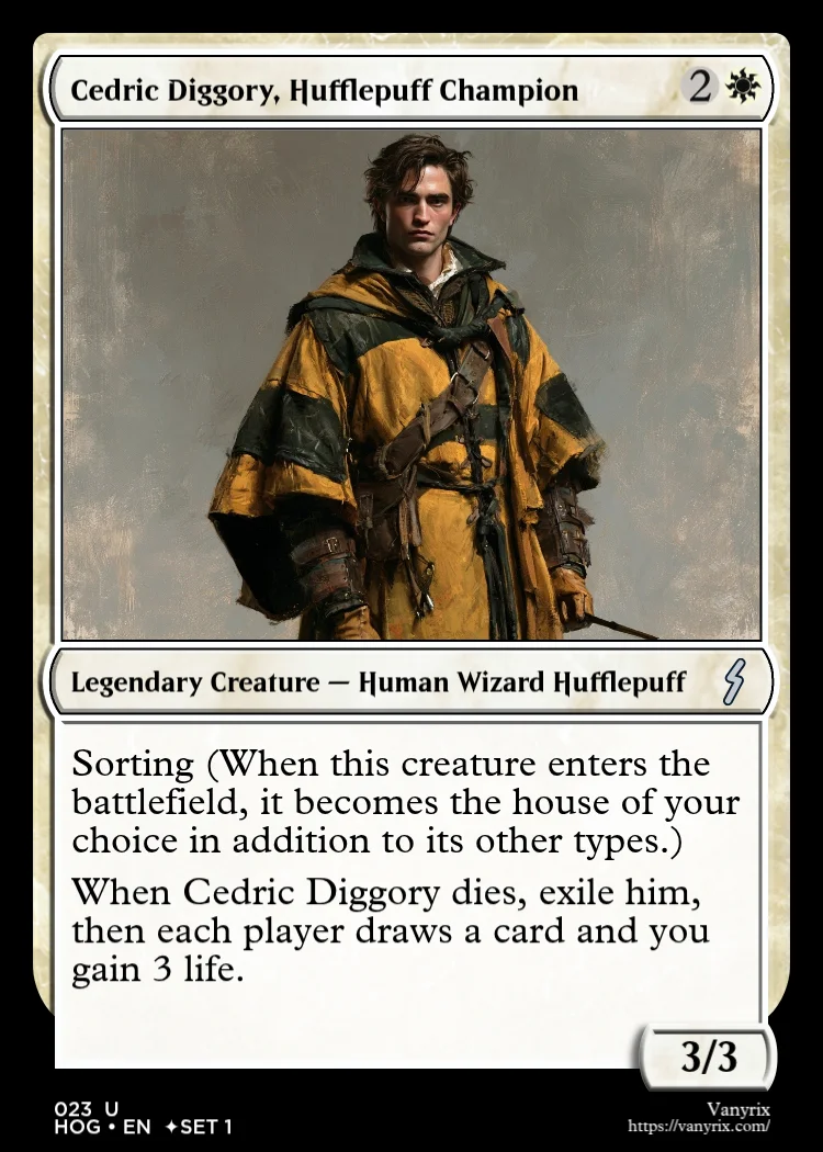 Cedric Diggory, Hufflepuff Champion