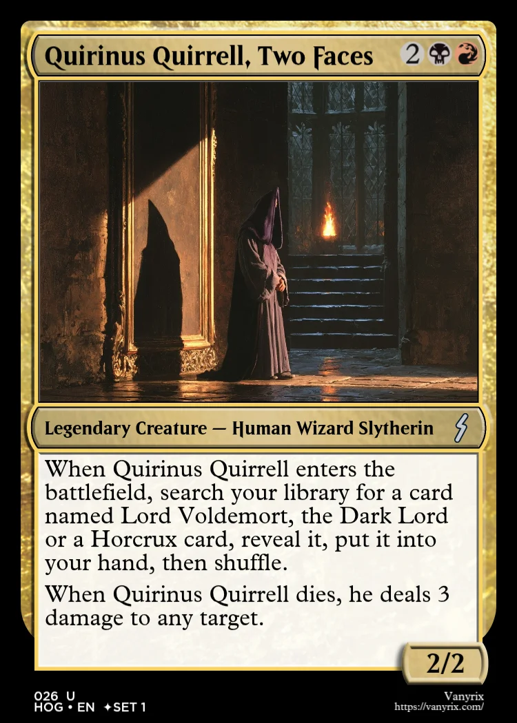 Quirinus Quirrell, Two Faces