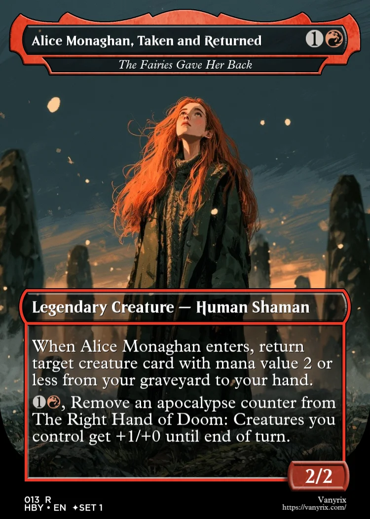 Alice Monaghan, Taken and Returned