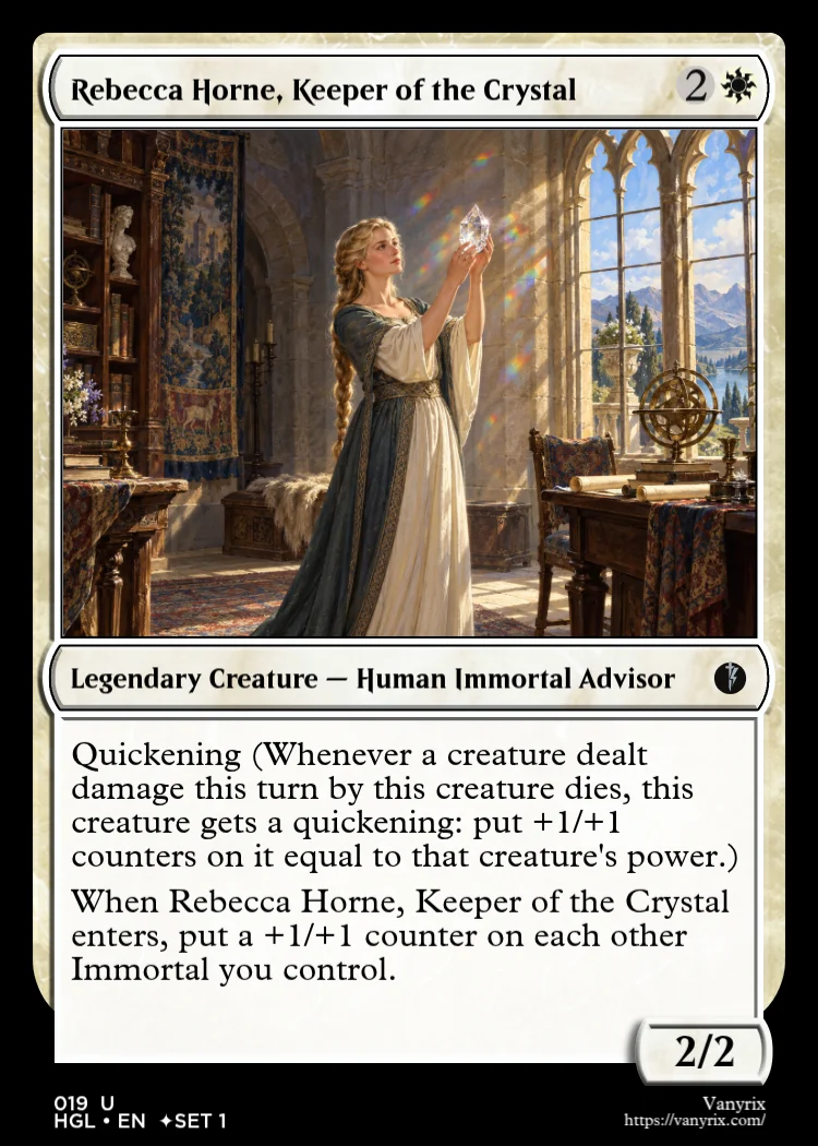 Rebecca Horne, Keeper of the Crystal
