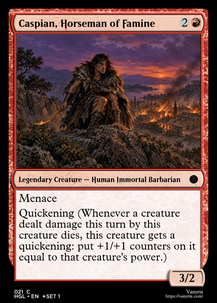 Caspian, Horseman of Famine