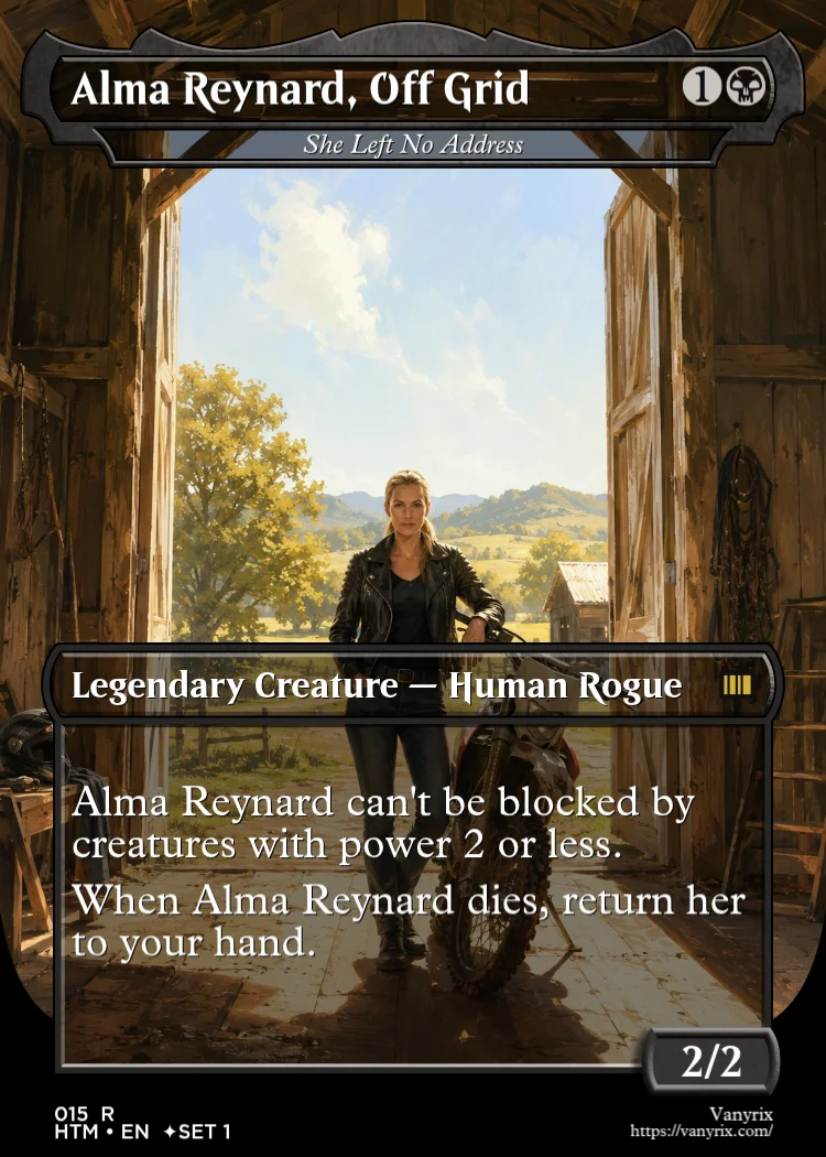 Alma Reynard, Off Grid