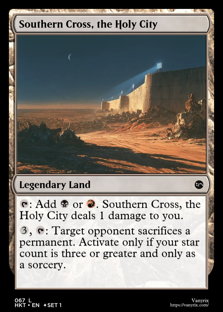 Southern Cross, the Holy City