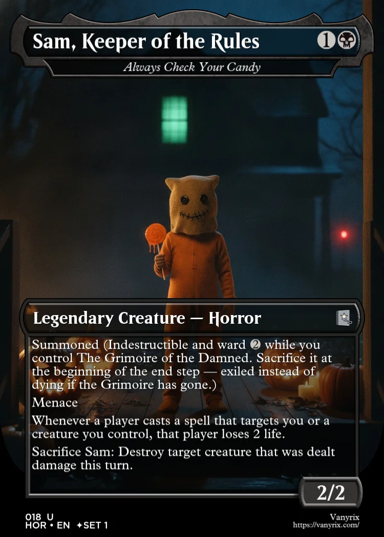 Sam, Keeper of the Rules