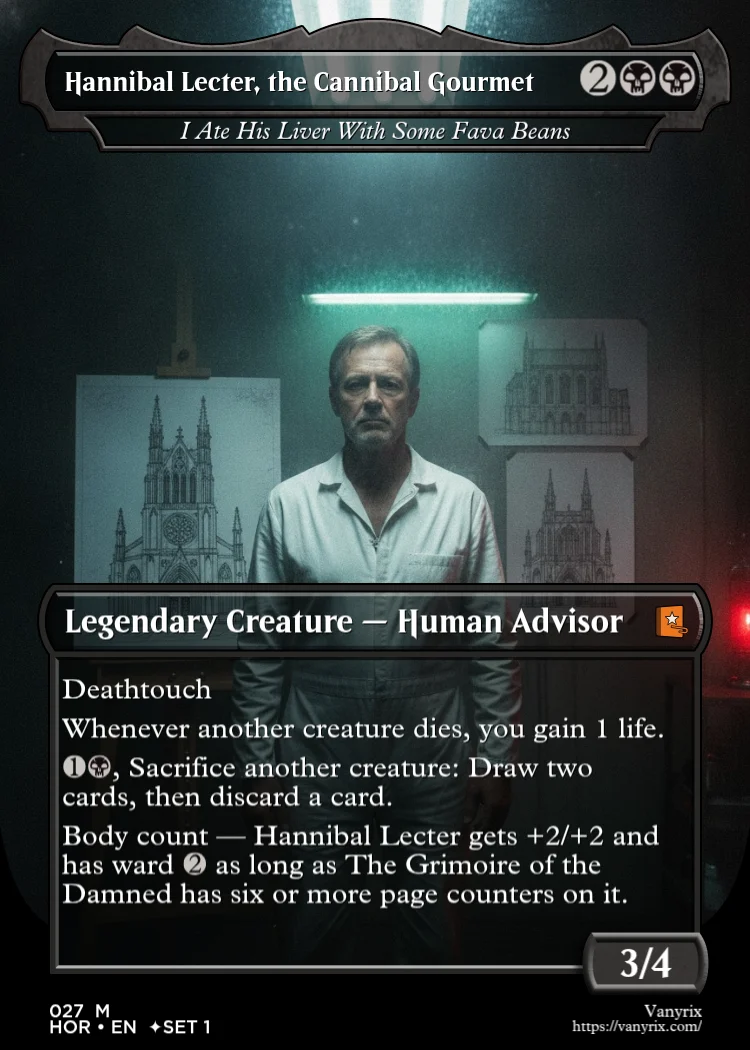 Hannibal Lecter, the Cannibal Gourmet